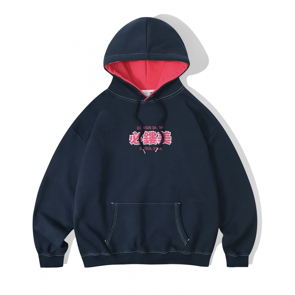 FILLUMINATE オーバーフィットシノグラフタタミパーカー-ネイビー