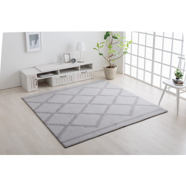 1274040132401 ミエル 正方形 GY 185×185 メーカー直送