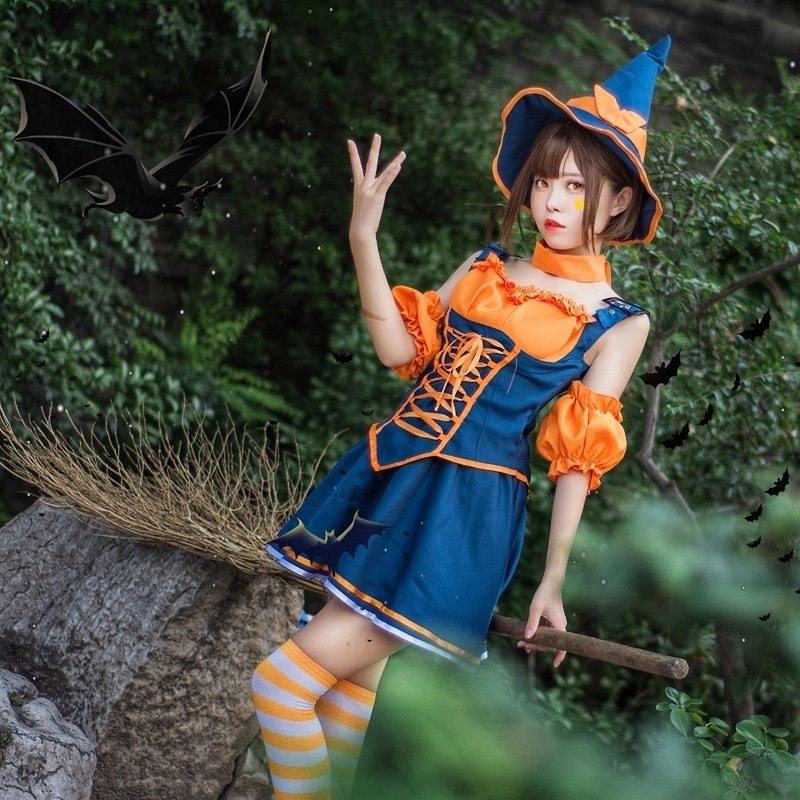 【2025新作】英雄連盟lol豹女奈徳丽コスプレ衣装ハロウィーン魅惑魔女7点セット特価