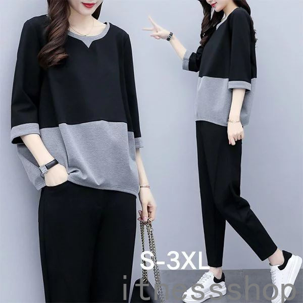 新生活 ギフト 母の日 プレゼント セットアップ レディース 春夏 半袖Tシャツ カットソー スウェットセット スポーツウェア 上下セット ロングパンツ パーカー 部屋着 ジャージ カジュアル ホワイ