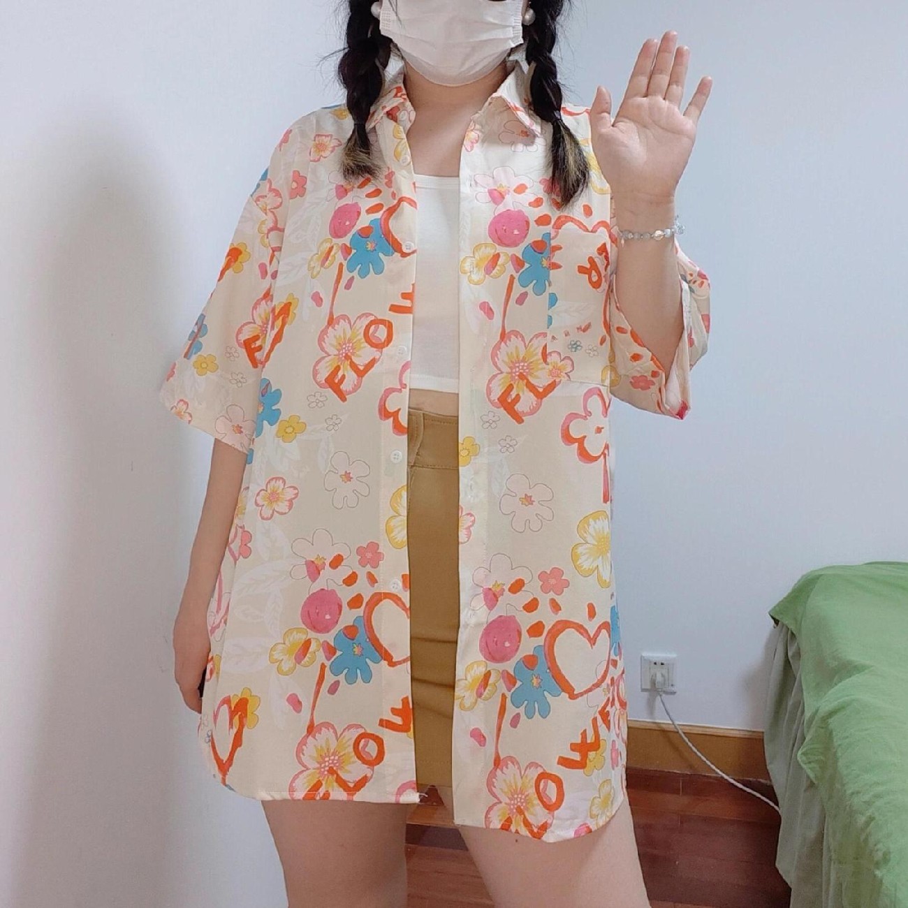 カジュアル ゆったり トップス ハワイ 海辺 ビーチ リゾート風 レトロ コーデ シャツ レディース 半袖854