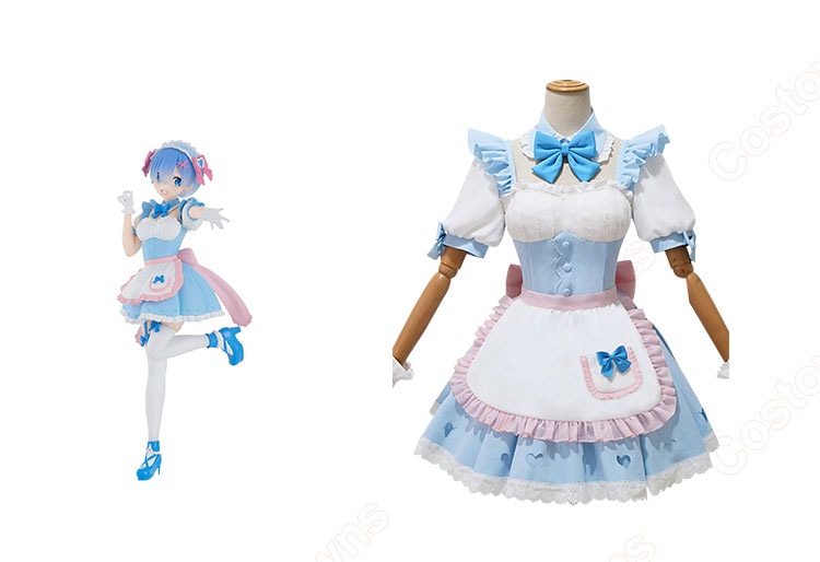 Re:ゼロから始める異世界生活 夢かわメイド レム コスプレ衣装