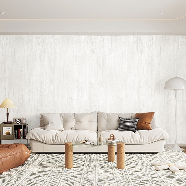 [幅120cm]7.5m巻 リメイクシート 壁紙 シール 淡いベージュ系ウッド柄 ウォールデコシートWL-9801