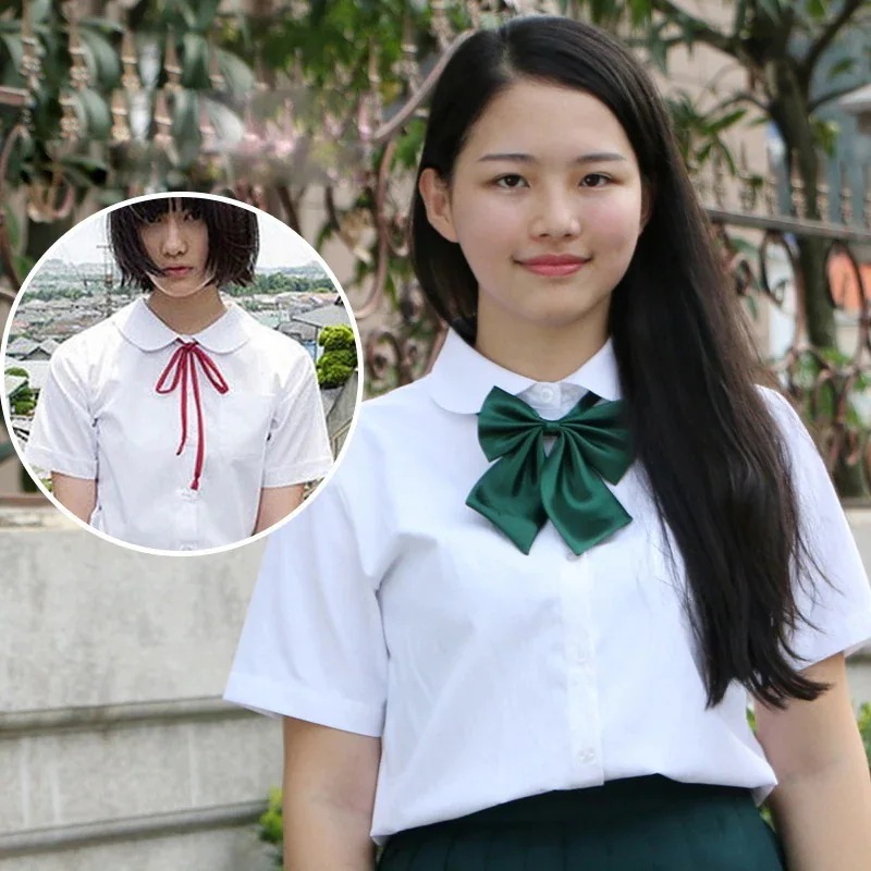 限定値下げ 2枚セット学生服 スクールシャツ 女子 半袖 ブラウス 抗菌防臭 ショール丸襟制服ワイシャツ A228