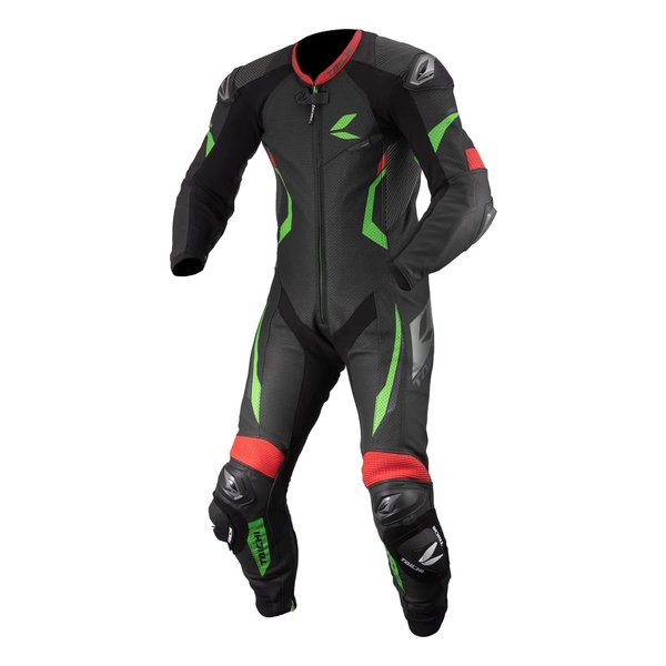 レーシングスーツ GP-WRX R307 ブラック/グリーン LWワイド/52 NXL307BK31LW