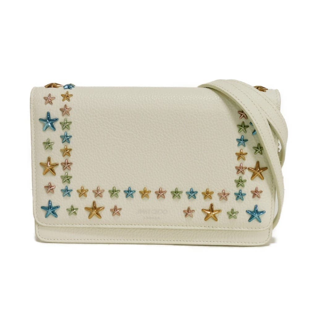 【中古】JIMMY CHOO ショルダーバッグ クロスボディ パレス チェーンウォレット スター スタッズ マルチカラー PALACE UUF 8866