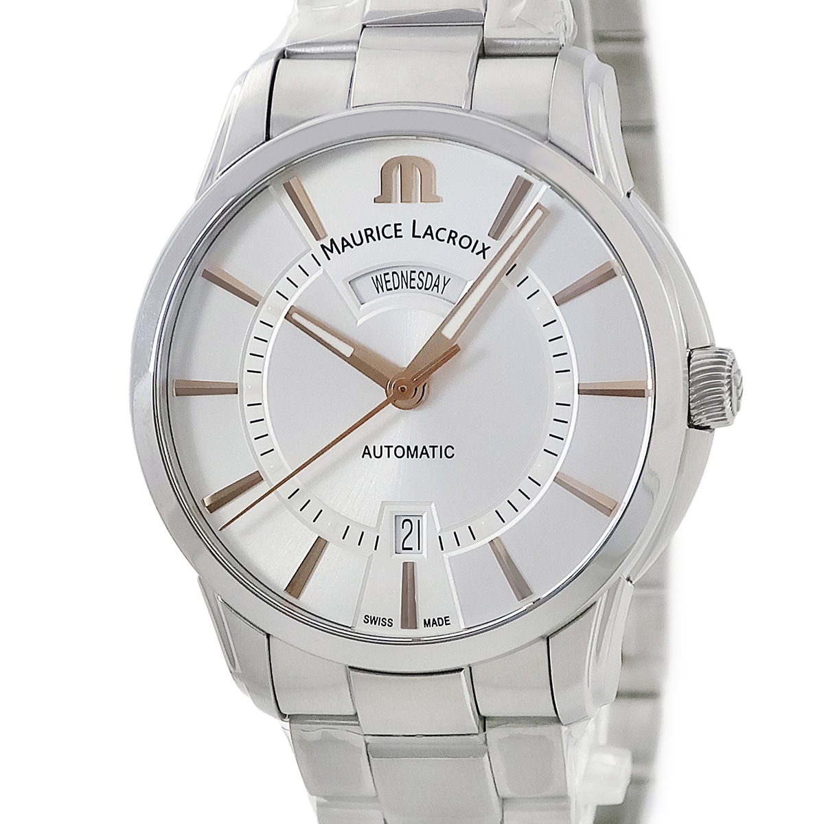 ポントス デイデイト PT6358-SS002-23E-1 自動巻き メンズ 未使用 シルバー バー 3年保証