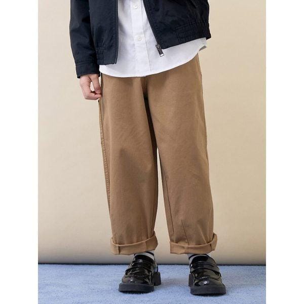 ウーブンカーブパンツ ベージュ