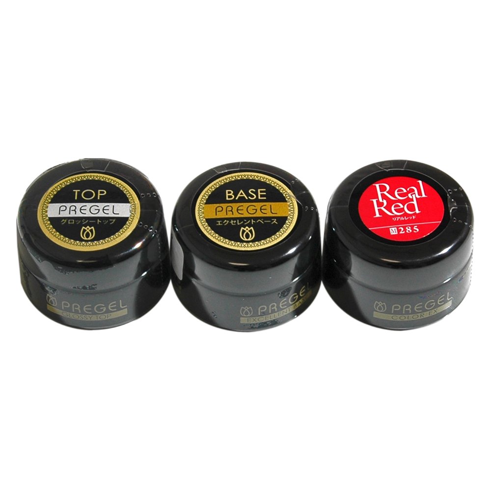 PRE GEL JNA検定対策リアルレッドセット UV/LED対応