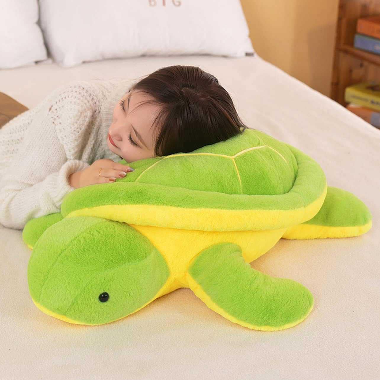 ぬいぐるみ 亀 グリーン カメ かめ 特大 大きいサイズ 動物ぬいぐるみ 巨大 可愛い抱き枕 インテリア 40cm 雑貨 置物 おもちゃ 抱き枕 手触り 可愛いぬいぐるみ 店飾り クッション