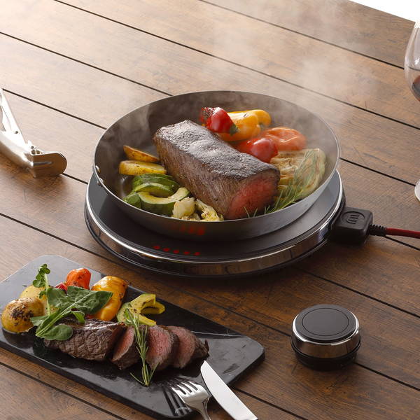 IHクッキングヒーター 卓上調理器 ホットトリベット HOT TRIVET ブラックxステンレス