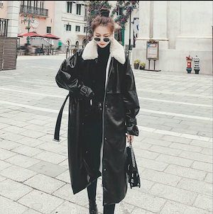 PU皮派女性のファッションを克服するダウンコットンジャケット