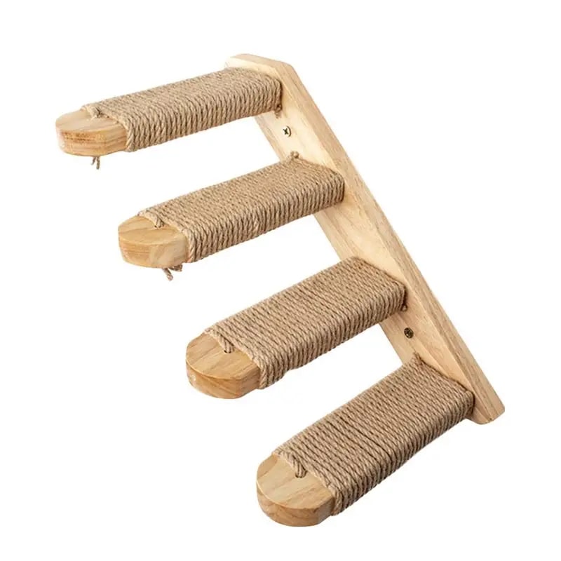 猫用壁掛けハンモック,1ピース,登山用家具,子猫用トイレ,木製の猫の木,家用 cat stairs-right