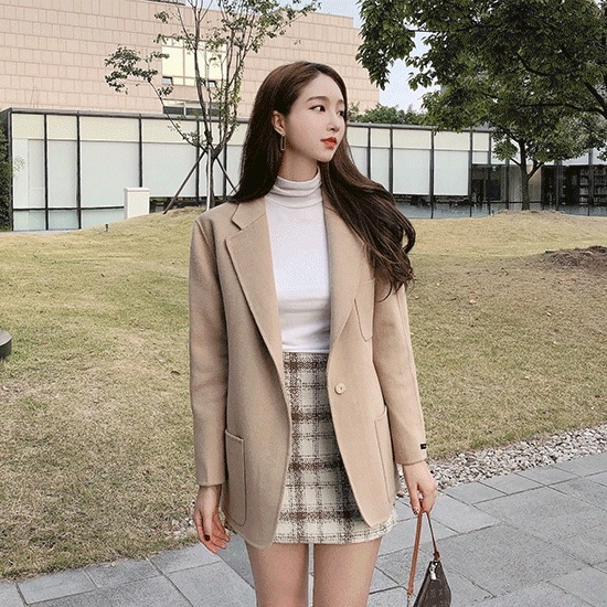 (スタッフの反応最高!) 高クオリティ ウール90% ハンドメイド テーラード ジャケット