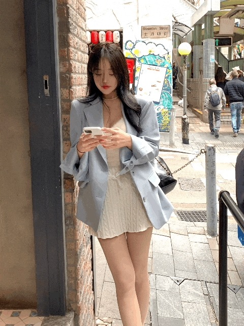 [全体型おすすめ/フィットおすすめ] ルーズフィット デイリー 基本 春 ブレザー 春ジャケット-4col