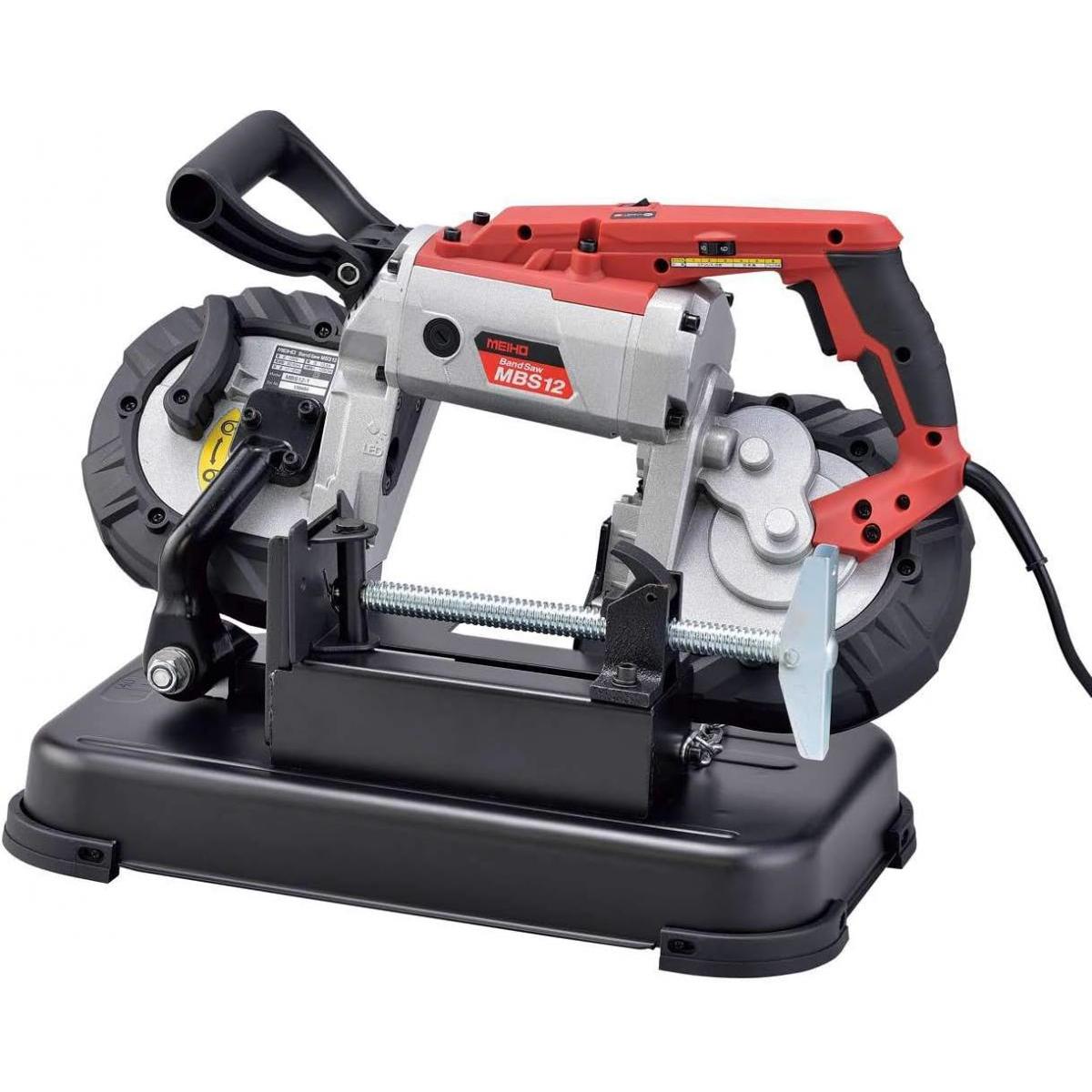 【在庫有・即納】 ワキタ MEIHO ポータブル バンドソー MBS12-1 シルバー 切断機 切断 帯鋸 帯のこ 鉄 ステンレス 難削材 切断 6段階 切替