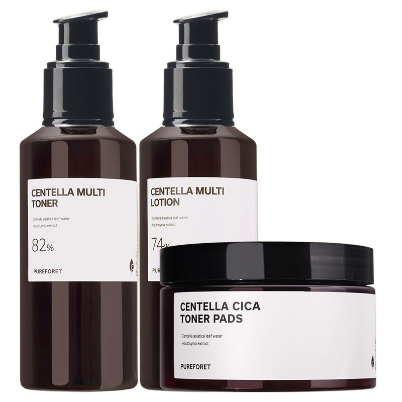 ピュアフォーレ センテラ マルチ学生 会社員 トラブル 肌ケア 鎮静 スキン ローション クリーム 化粧品 ギフト 3種セット
