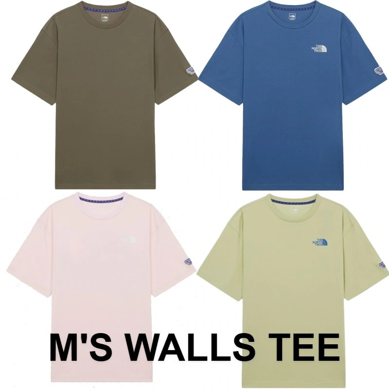 韓国正規品保証 関税負担なしNT7UR63A MS WALLS TEEデイリー 基本 着装 男子 女子 人気 韓国 ファッション 男女共用 アウトドア