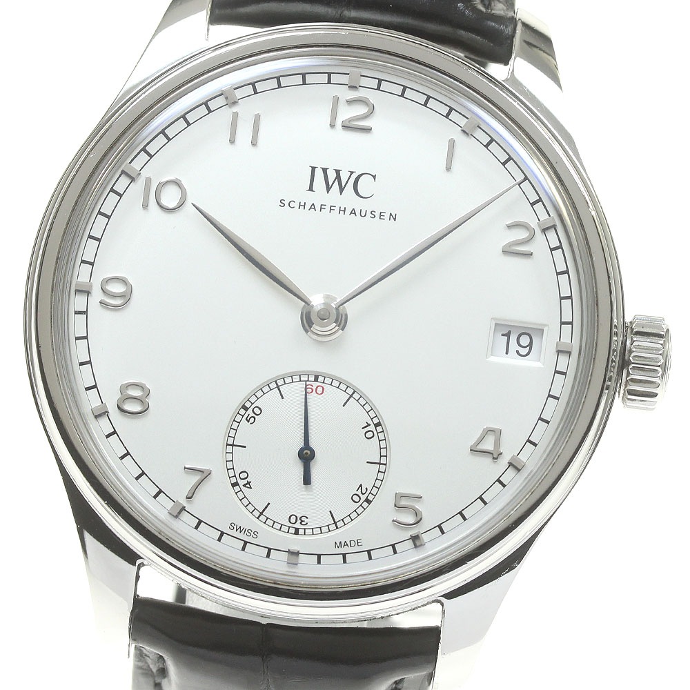 IWC SCHAFFHAUSEN IW510203 ポルトギーゼ ハンドワインド エイトデイズ 手巻き メンズ 保証書付き_837343【中古】