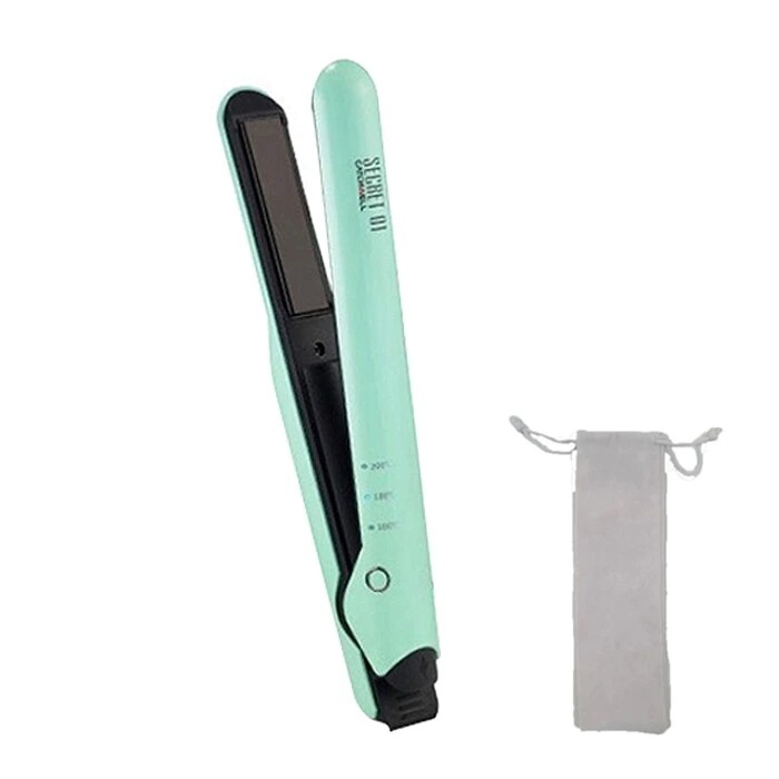 キャッチウェルUSB充電式ワイヤレスアイロンsecret01+ポーチ（MINT）