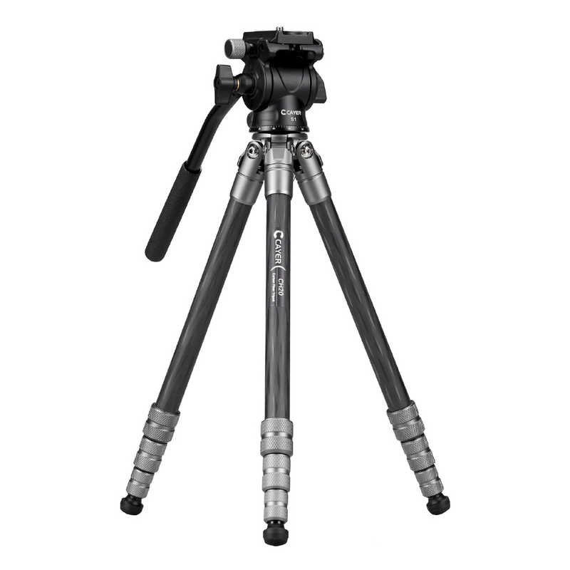CAYER　カーボン製軽量三脚 ［4段 / 2WAY雲台］ グレー　CAYER-CH20S1GR 18,104円