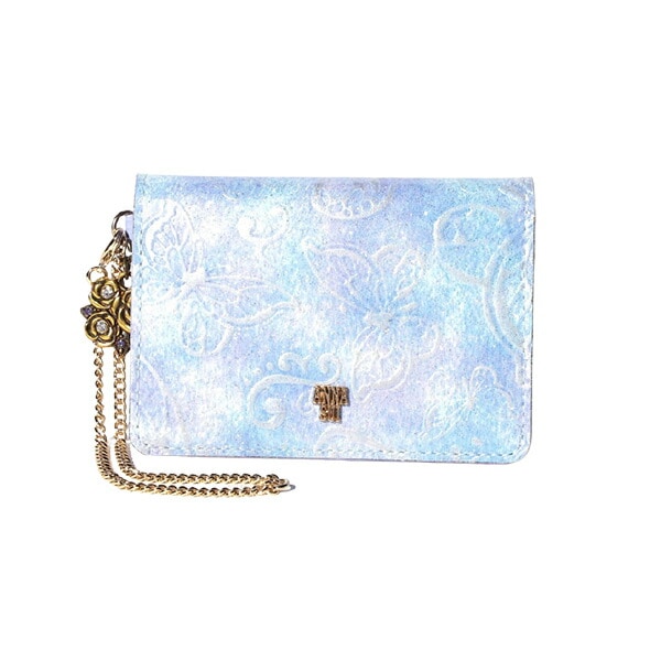 定期入れ レディース ブランド 2面パスケース グリーン ピンク　ライトブルー