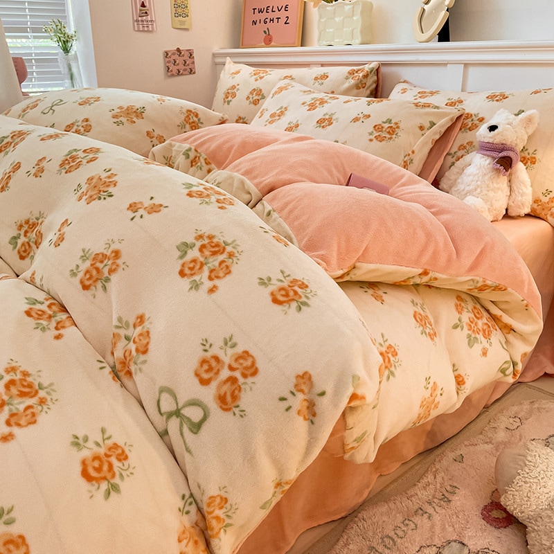 厚手ミルクダウン4点セットサンゴダウンプラスダウン保温天床3点セット