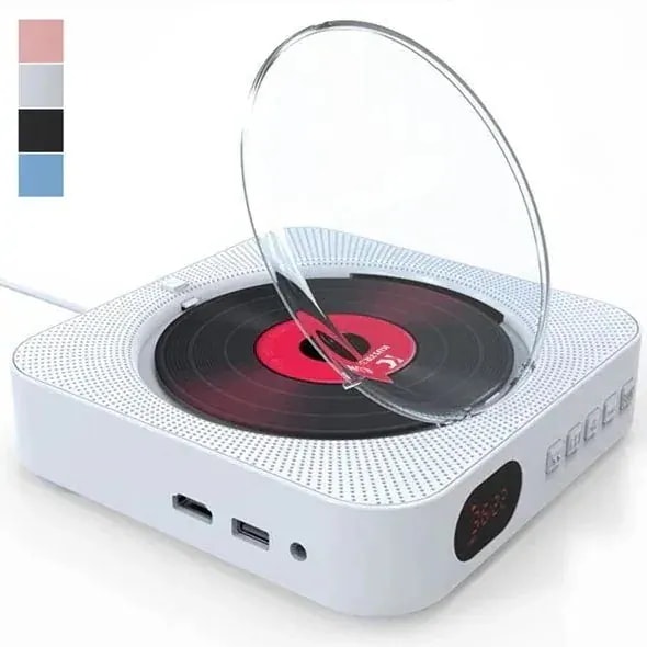 DVDCDプレーヤー 「日語版」 壁掛け式 CDケースBluetoothUSB 多機能ポーDVDプレーヤ 日語説明書 父の日プレゼント