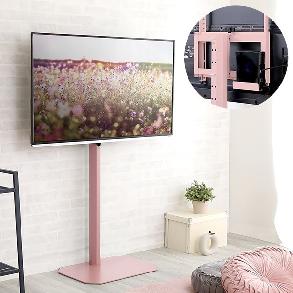 大人かわいいインテリア 八角 テレビスタンド ハイタイプ専用 ハードディスクホルダーセット
