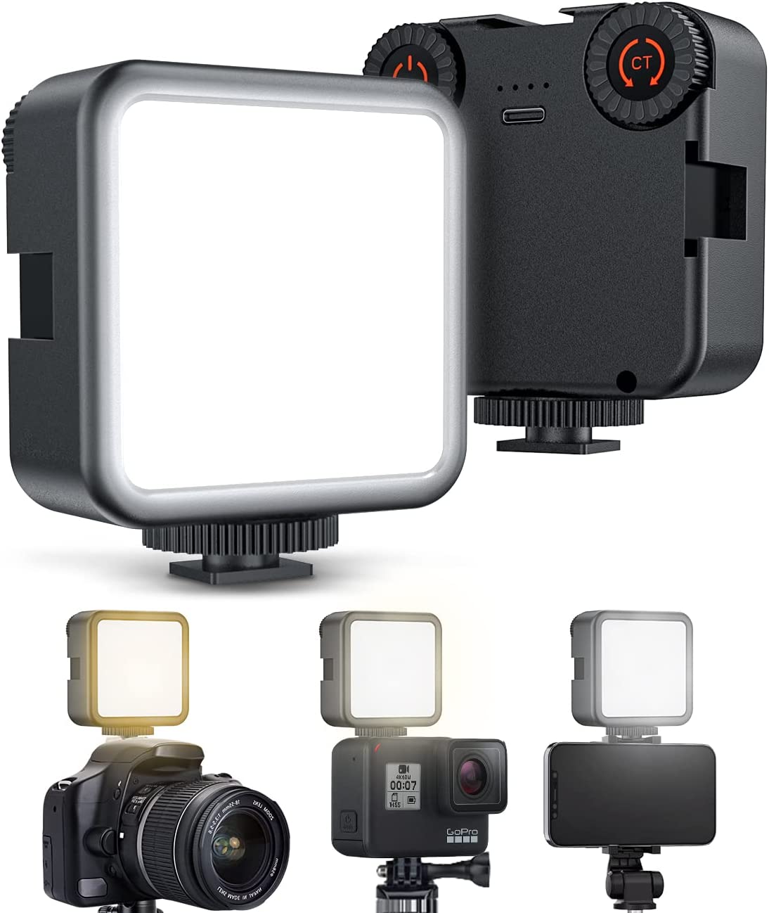 撮影用ライト LED LEDリングライト スマホ 俯瞰 led ビデオライト ストロボ フラッシュ ライト LEDビデオライト 撮影ライト カメラライト 小型 3000K-6000K CRI95+ 補