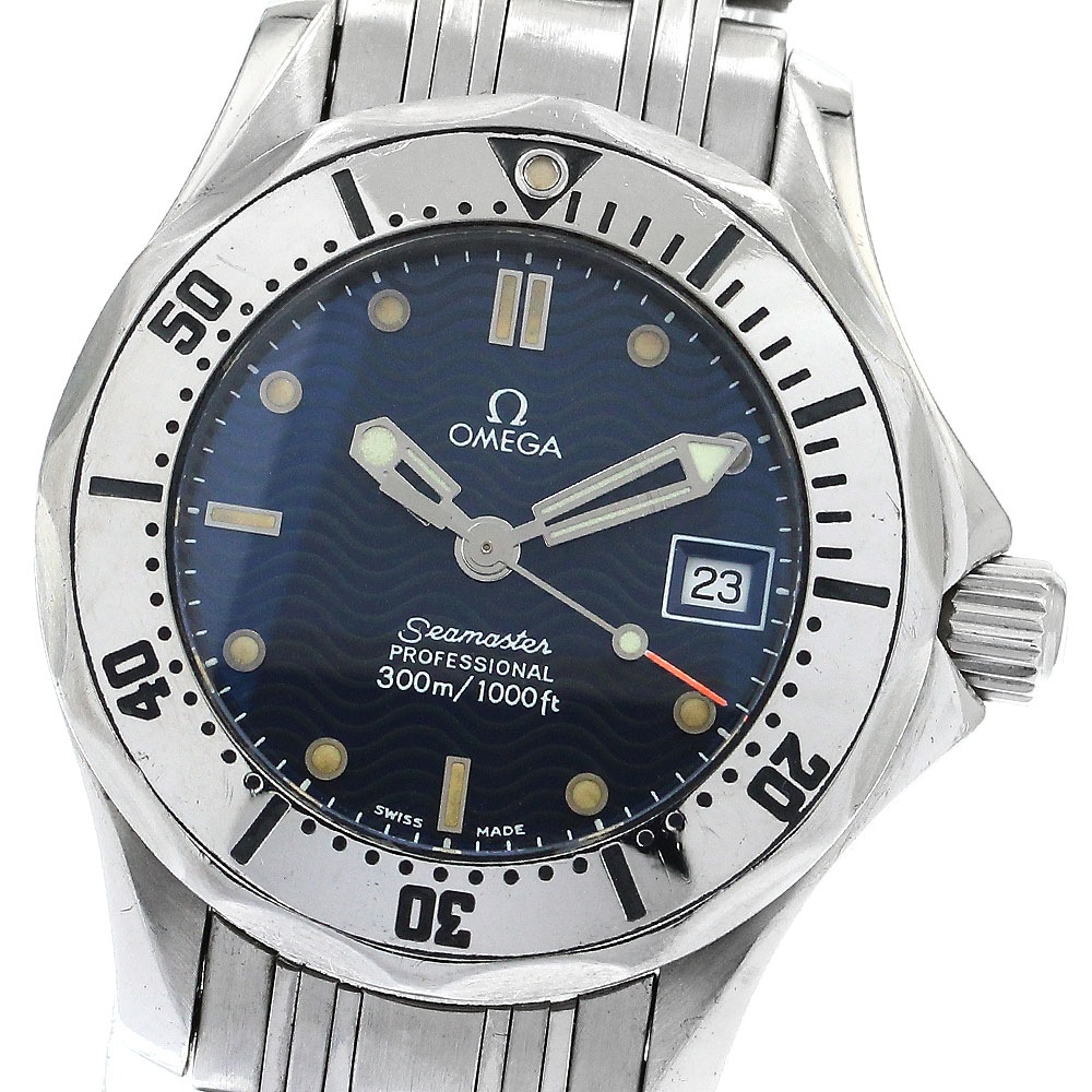 オメガ OMEGA 2582.80 シーマスター300 デイト クォーツ レディース _902398【中古】
