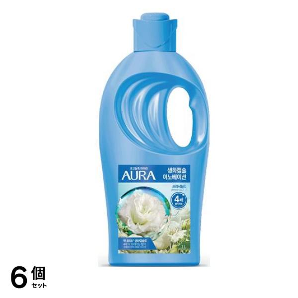 香りサフロン柔軟剤 AURA生花カプセル フレッシュリリー 本体 1L 6個セット