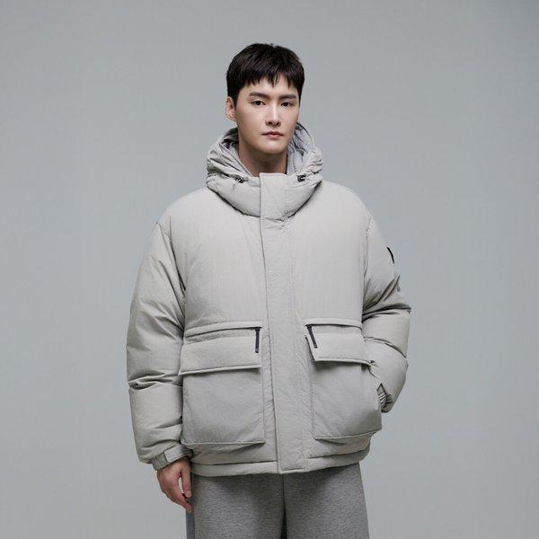 N244UDW100 クオン アウトポケット グース ダウン ジャンパー ICE GREY