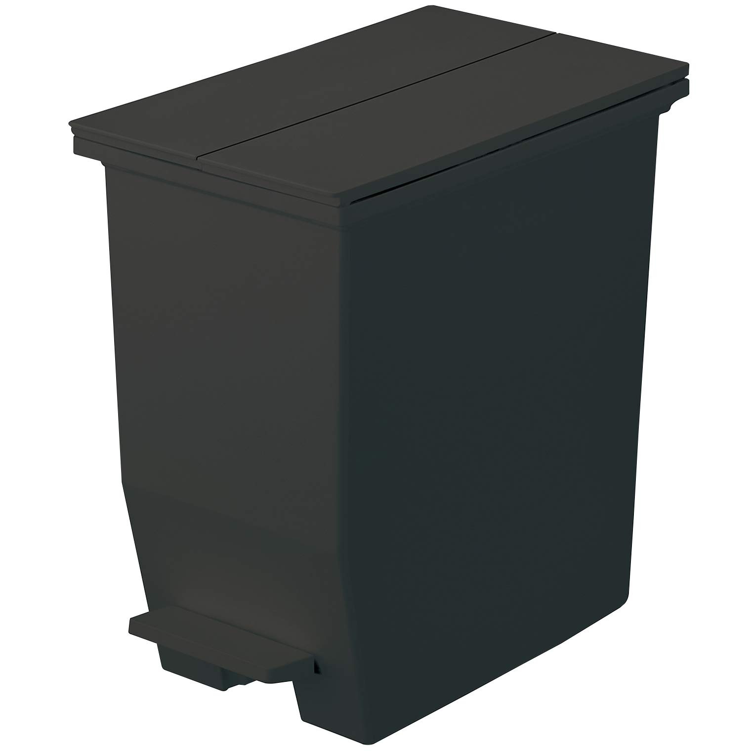 リス ゴミ箱 ペダル式 棚下 両開き ソロウ ペダルオープン ツイン 20L ブラック 抗菌 防汚 加工 日本製 177432