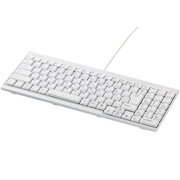 バッファロー（サプライ） USB接続 有線スリムキーボード ホワイト BSKBU14WH