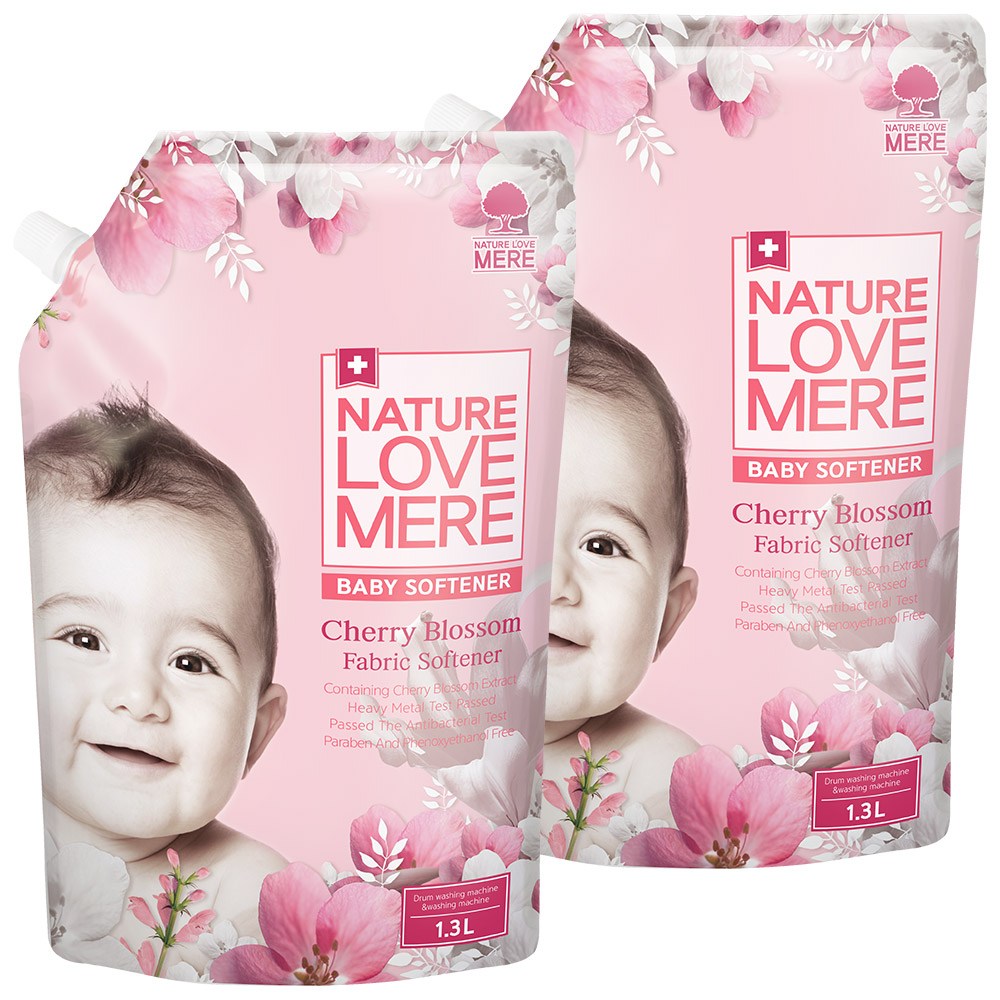 ネイチャーラブメレチェリーブラッサム幼児繊維柔軟剤桜香リフィル型1.3L2個