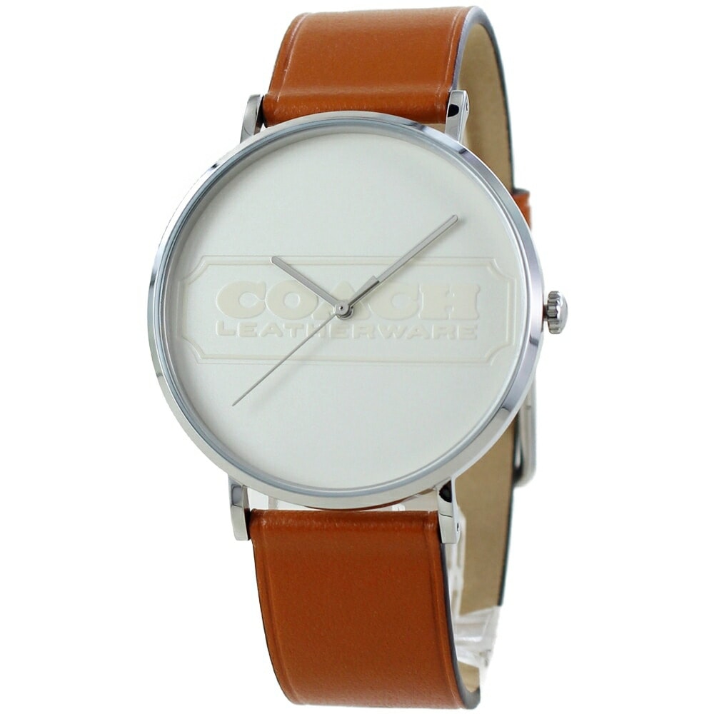 コーチ 腕時計 手表 メンズ レディース ユニセックス チャールズ スリム オレンジ 革ベルト おしゃれ レザー ブランド腕時計 男性 女性 誕生日プレゼント 彼氏 彼女 プレゼント ギフト ポイント