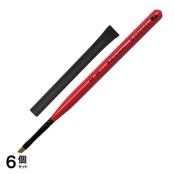 PREGEL SPIRIT(プリジェル スピリッツ) ネイルブラシ ミニ斜め平筆 AB-SS 1本入 6個セット