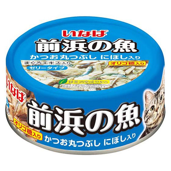 （まとめ買い）前浜の魚 かつお丸つぶし にぼし入り 115g IWF-143 猫用フード [x24]