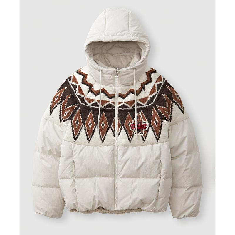 女性専用スノーノルディックニットダウンジャンパー（JQ4JPF406LR）