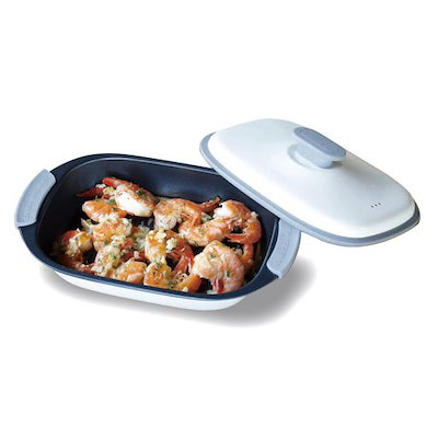 他サイト： シービージャパン 電子レンジ調理器具 電子レンジで魚焼き [ 炒める 茹でる 焼く 煮る 蒸す 炊く がこれ1つ ] 食器洗浄機対応 レシピ付き レンジグリル レクタングル copanの商品画像