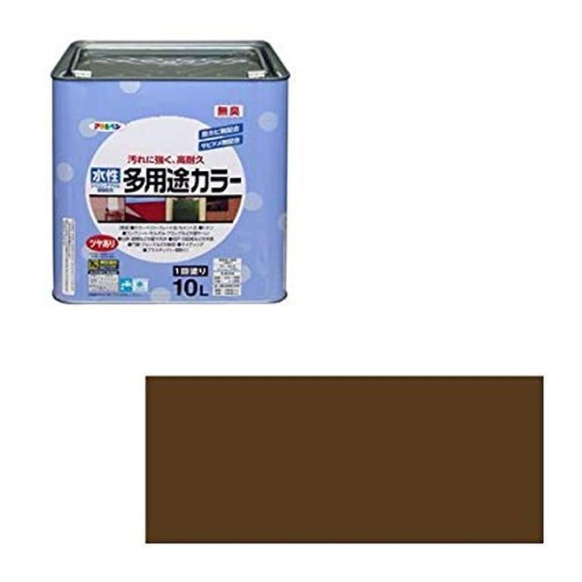 アサヒペン 水性多用途カラー 10L ブラウン