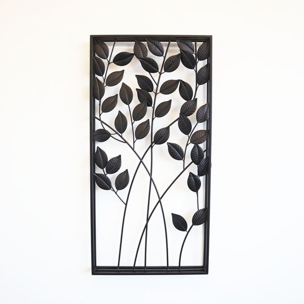 ウォールアート 壁飾り 壁デコ アートパネル ウォールパネル アート ブラックリーフ