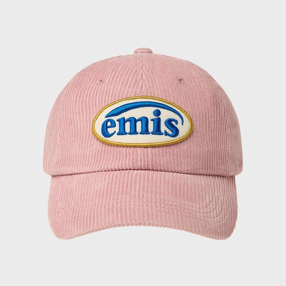 IMIS コーデュロイワッペンボールキャップ (リニューアル)-ピンク