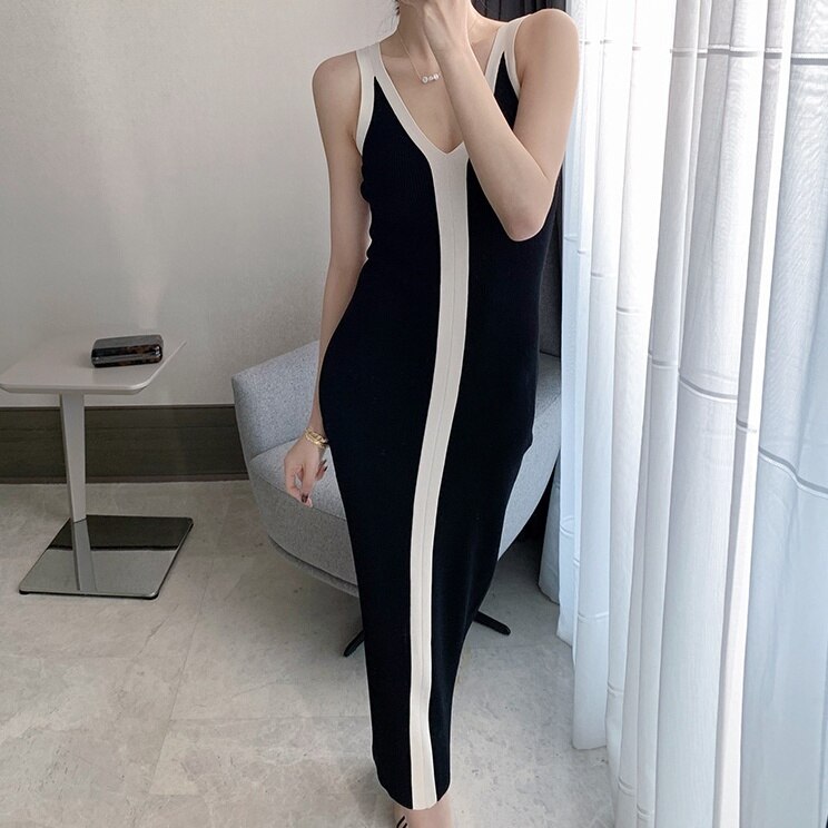 2type ワンピース ロング ロング丈 ショート ショート丈 ノースリーブ 袖なし ニット ニット