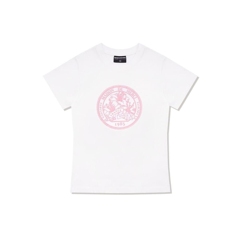 FABULOUS ARCHIVE 女性用ルリースフォームシングルスパンジャージーショートスリーブ T シャツホワイト (FCD2TS518W)