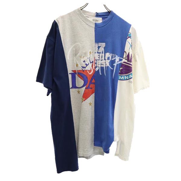 リスカープ 23ss リメイク 半袖 Tシャツ 青×白×グレー RESCARP メンズ