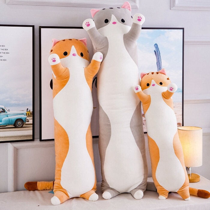 特大 150cm ネコ 抱き枕 ぬいぐるみ お昼寝枕 車内用 クッション インテリア 子供 おもちゃ 動物 アニマル ふわふわで癒される 心地いい プレゼント 出産祝い 柔らか