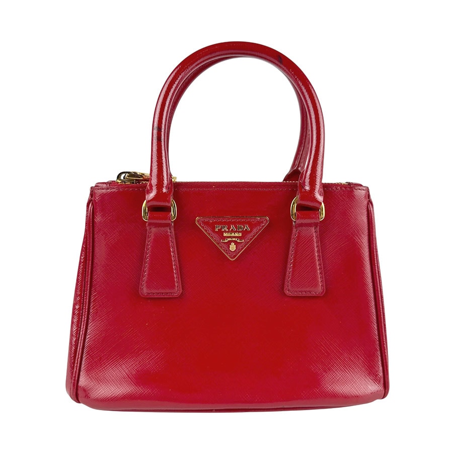 プラダ PRADA ハンドバッグ ショルダーバッグ パテントレザー レッド レディース BN2906 z6299