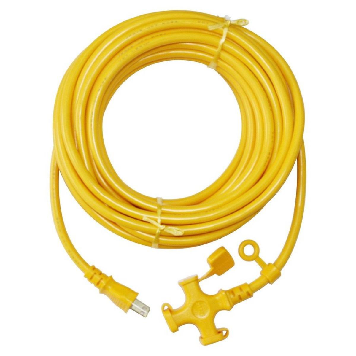 kowa ソフトタイプ 延長コード 15A・20m 3ツ口 キイロ KM07-20 日本製